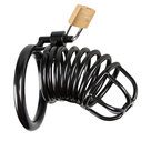 Metalen-Kuisheidskooi-Met-Hangslot-Zwart