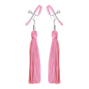 Tepelklemmen met kwastjes - roze