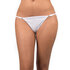 Witte string met zilveren versiersel_