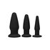 Siliconen Butt Plug Kit - Zwart_
