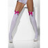 Witte Hold-Ups met roze satijnen strik_