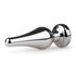 Puntige metalen buttplug met transparante steen_
