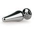 Zilverkleurige metalen buttplug met diamant_
