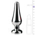 Zilverkleurige metalen buttplug met diamant_