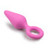Roze Buttplug Met Trekring - Medium_