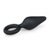Zwarte buttplug met trekring - large_