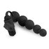 Triple Pleasure Cockring Met Anaalkralen En Stimulator - Zwart_