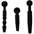 Dark Rods Siliconen 3-delige Penis Plug Set - Zwart_