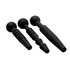 Dark Rods Siliconen 3-delige Penis Plug Set - Zwart_