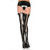 Wetlook Kousen Met Rijgveter - Zwart_