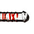Realistische Dildo Met Rode Strepen - Transparant_