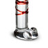 Realistische Dildo Met Rode Strepen - Transparant_