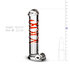 Realistische Dildo Met Rode Strepen - Transparant_
