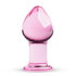 Ronde Glazen Buttplug - Roze_