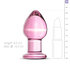 Ronde Glazen Buttplug - Roze_