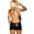 Wetlook/Netstof Mini Jurk Met Open Rug_