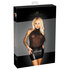 Wetlook/Netstof Mini Jurk Met Open Rug_
