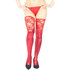 Vixson Metallic Kousen Met Kanten Top - Rood_