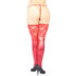 Vixson Metallic Kousen Met Kanten Top - Rood_