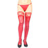 Vixson Metallic Kousen Met Kant - Rood_