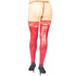 Vixson Metallic Kousen Met Kant - Rood_