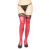 Vixson Wetlook Kousen Met Kant - Rood_