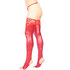 Vixson Metallic Kousen Met Kanten Top - Rood_