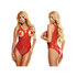 Latex Body Met Open Cups - Rood_