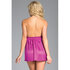 Lange Satijnen Babydoll Met Kanten Cups - Roze_