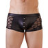 Wetlook Boxer Met Netstof En Rijgdetail_