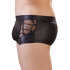 Wetlook Boxer Met Netstof En Rijgdetail_